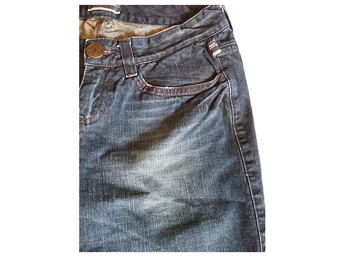 Jean Paul Gaultier Bermuda in denim blu - vista 13