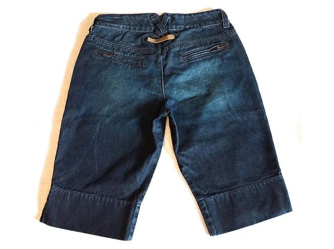 Jean Paul Gaultier Bermuda in denim blu - vista 2
