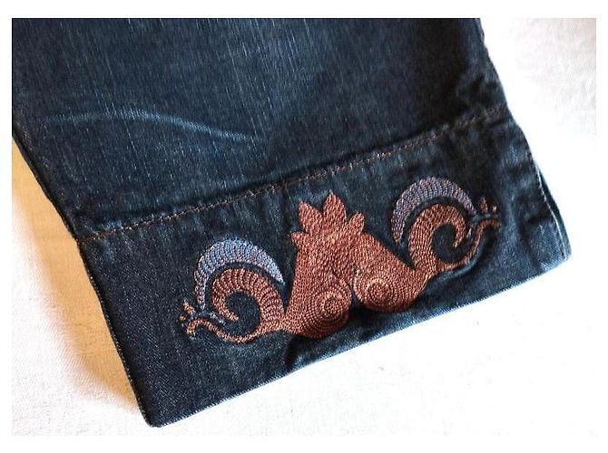 Jean Paul Gaultier Bermuda in denim blu - vista 9