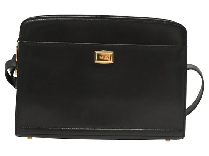 Borsa a Spalla BALLY in Pelle Nera Oro Auth BA2644 Nero D'oro - vista 13