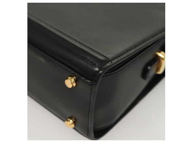 Borsa a Spalla BALLY in Pelle Nera Oro Auth BA2644 Nero D'oro - vista 14