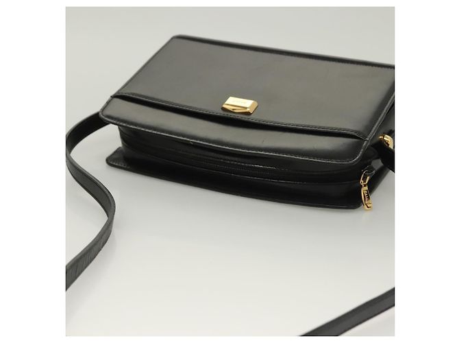 Borsa a Spalla BALLY in Pelle Nera Oro Auth BA2644 Nero D'oro - vista 6