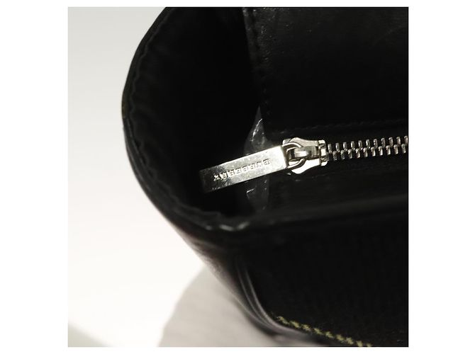 Borsa a mano in lana nera e argento con motivo Nova Check di BURBERRY Auth BA2877 Nero - vista 10