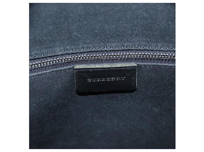 Borsa a mano in lana nera e argento con motivo Nova Check di BURBERRY Auth BA2877 Nero - vista 11