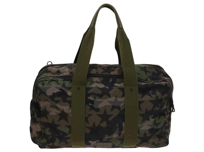 VALENTINO Borsa Boston in nylon camouflage Auth bs26223 - vista 2