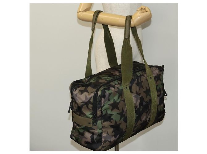 VALENTINO Borsa Boston in nylon camouflage Auth bs26223 - vista 22