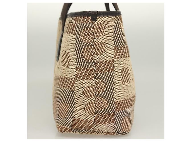 BALLY Borsa Tote in Tela Marrone Auth hk2728 - vista 4