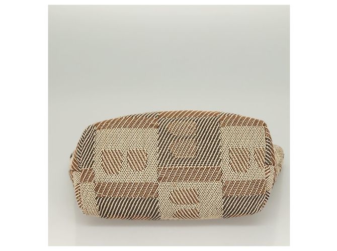 BALLY Borsa Tote in Tela Marrone Auth hk2728 - vista 5