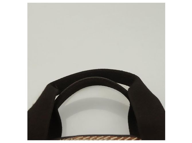 BALLY Borsa Tote in Tela Marrone Auth hk2728 - vista 8