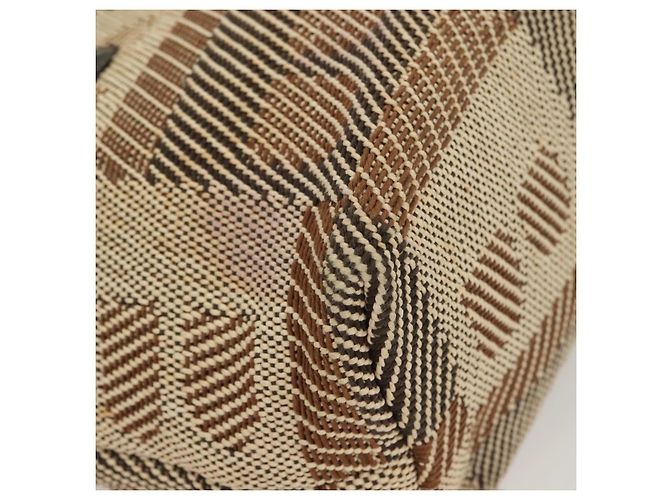 BALLY Borsa Tote in Tela Marrone Auth hk2728 - vista 9