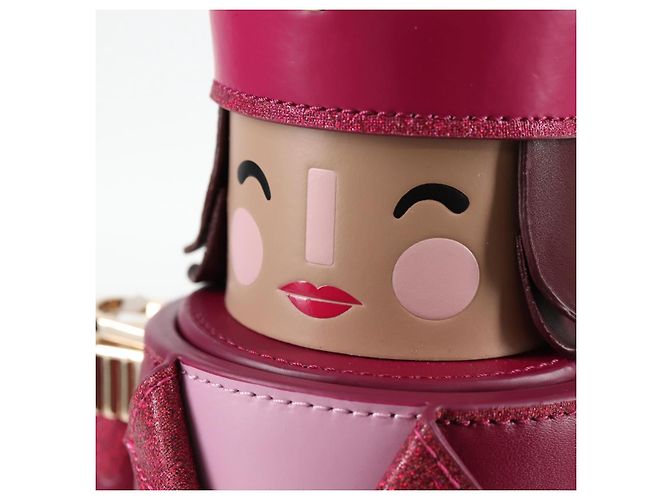 Kate Spade Borsa a Spalla Soldier in Pelle Viola Oro Auth 118754V D'oro Porpora - vista 19