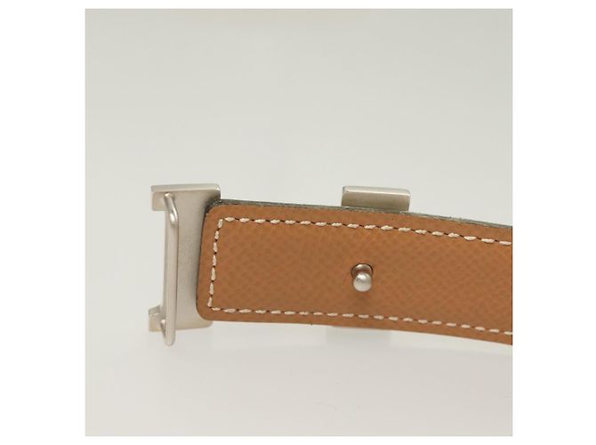 Hermès Cinturón de cuero HERMES Constance 31,5"" blanco Auth 125841M - vista 7