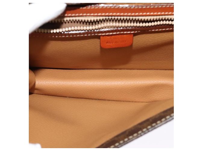 Céline Borsa a mano in tela Macadam CELINE in pelle PVC 2 in 1 marrone oro Auth yk18454 D'oro - vista 12
