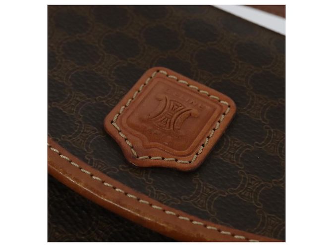 Céline Borsa a mano in tela Macadam CELINE in pelle PVC 2 in 1 marrone oro Auth yk18454 D'oro - vista 18