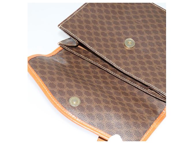 Céline Borsa a mano in tela Macadam CELINE in pelle PVC 2 in 1 marrone oro Auth yk18454 D'oro - vista 19