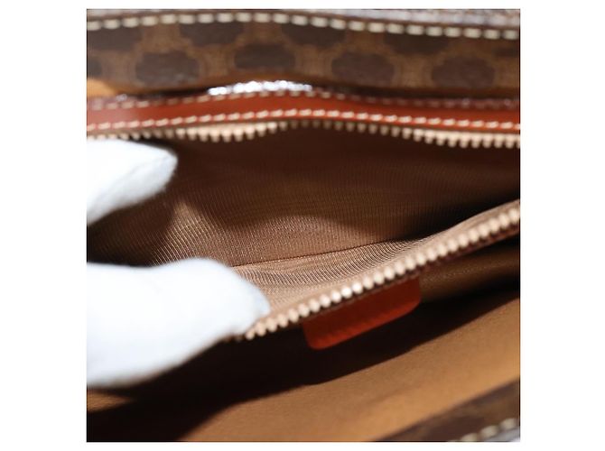 Céline Borsa a mano in tela Macadam CELINE in pelle PVC 2 in 1 marrone oro Auth yk18454 D'oro - vista 22