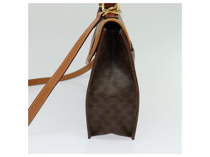 Céline Borsa a mano in tela Macadam CELINE in pelle PVC 2 in 1 marrone oro Auth yk18454 D'oro - vista 4