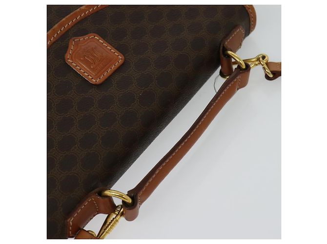 Céline Borsa a mano in tela Macadam CELINE in pelle PVC 2 in 1 marrone oro Auth yk18454 D'oro - vista 6