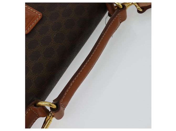Céline Borsa a mano in tela Macadam CELINE in pelle PVC 2 in 1 marrone oro Auth yk18454 D'oro - vista 7