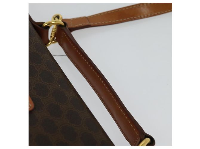 Céline Borsa a mano in tela Macadam CELINE in pelle PVC 2 in 1 marrone oro Auth yk18454 D'oro - vista 8