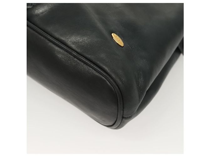 BALLY Borsa a Spalla in Pelle Trapuntata con Catena Navy Gold Auth BA2658 D'oro Blu navy - vista 9