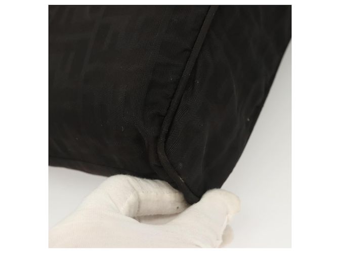 FENDI Zucca Canvas Handtasche Schwarz Silber Authentisch hk2785 - Ansicht 16