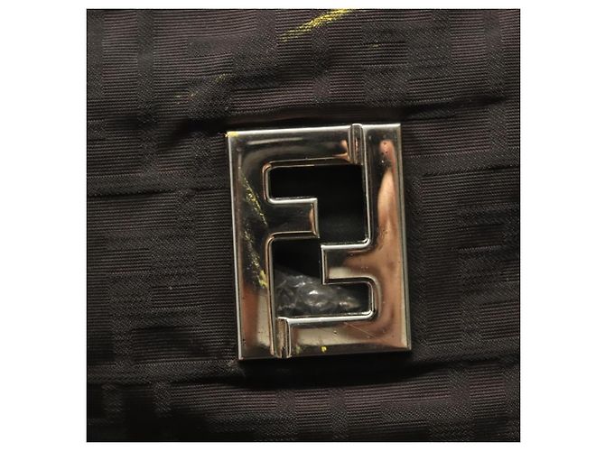 FENDI Zucca Canvas Handtasche Schwarz Silber Authentisch hk2785 - Ansicht 18