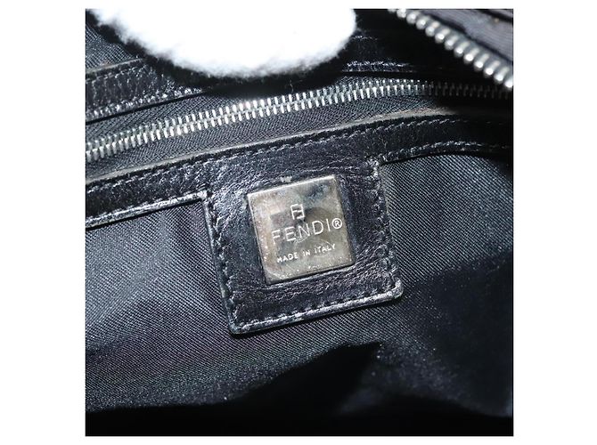 FENDI Zucca Canvas Handtasche Schwarz Silber Authentisch hk2785 - Ansicht 19