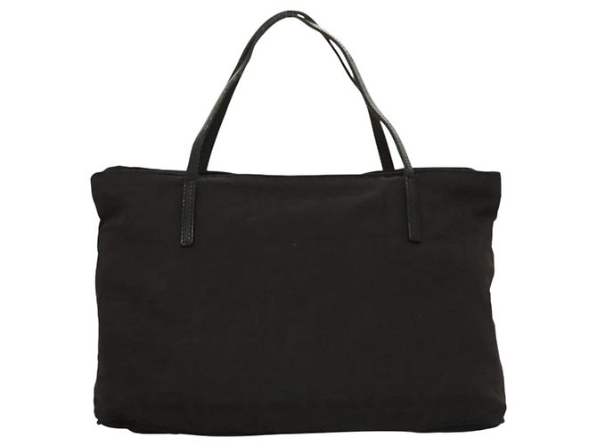 FENDI Zucca Canvas Handtasche Schwarz Silber Authentisch hk2785 - Ansicht 2