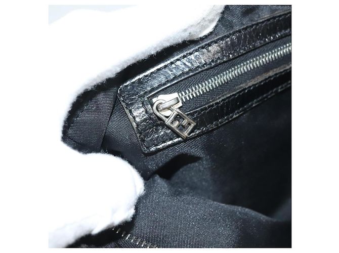 FENDI Zucca Canvas Handtasche Schwarz Silber Authentisch hk2785 - Ansicht 23