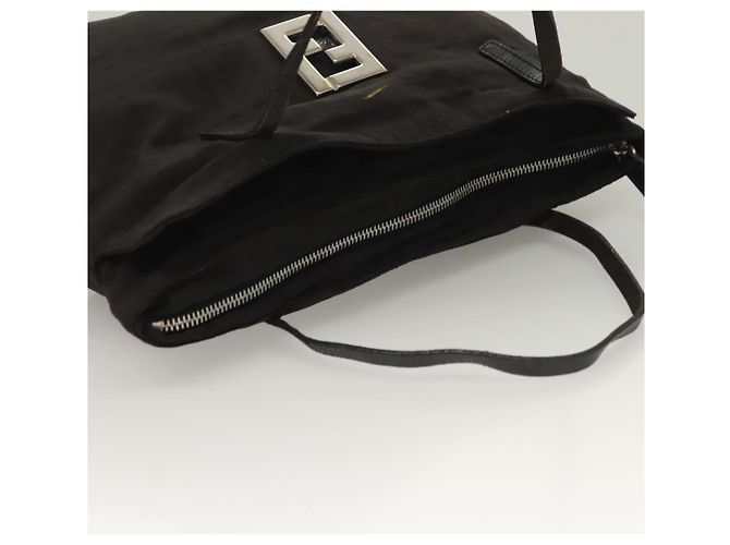 FENDI Zucca Canvas Handtasche Schwarz Silber Authentisch hk2785 - Ansicht 6