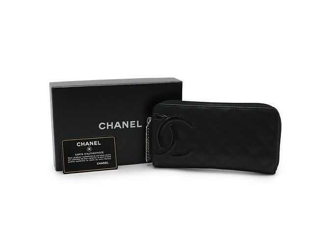 Cartera larga Chanel Cambon Line Negro Rosa - vista 10
