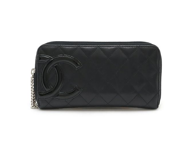 Cartera larga Chanel Cambon Line Negro Rosa - vista 2