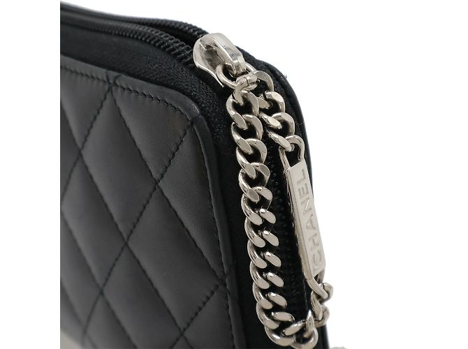 Cartera larga Chanel Cambon Line Negro Rosa - vista 5
