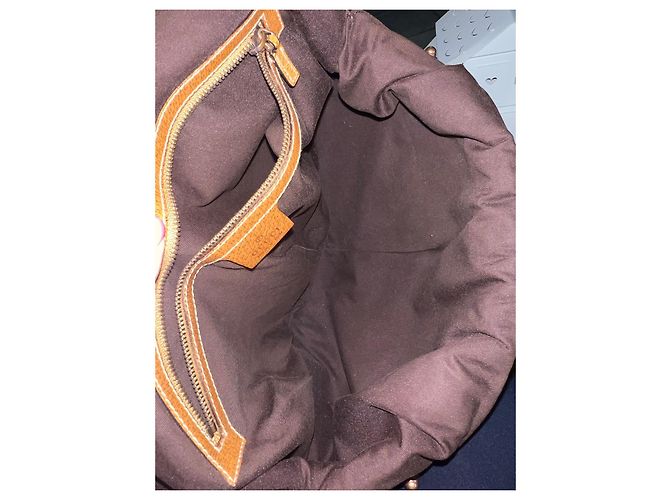 Borsa a mano Gucci Bamboo Edition Beige in tessuto - vista 4