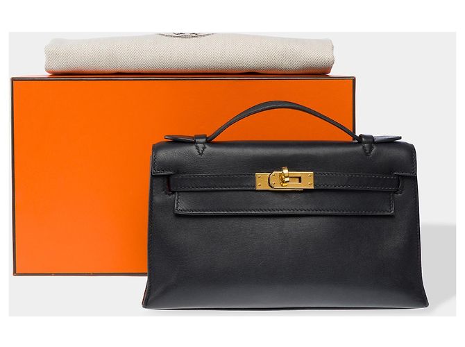 Hermès Borsa HERMES Kelly Mini in Pelle Blu - 102699 - vista 2