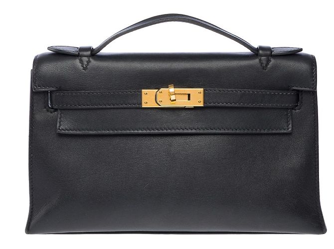 Hermès Borsa HERMES Kelly Mini in Pelle Blu - 102699 - vista 3