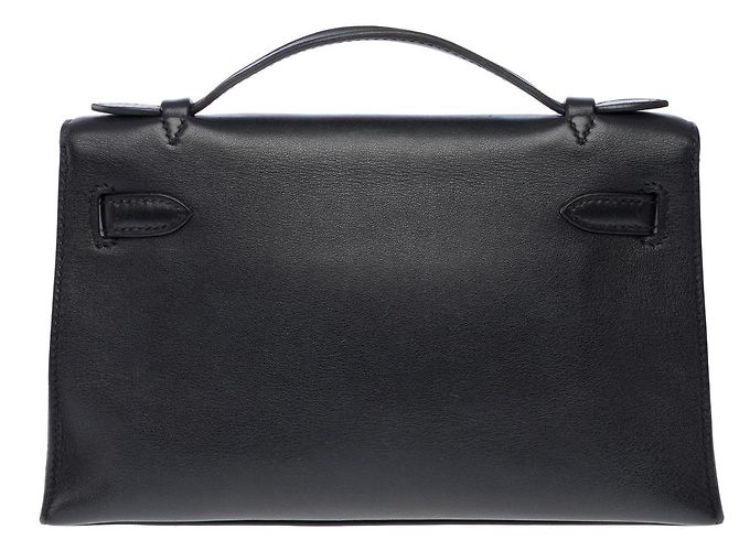 Hermès Borsa HERMES Kelly Mini in Pelle Blu - 102699 - vista 4