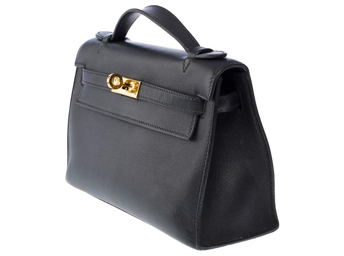 Hermès Borsa HERMES Kelly Mini in Pelle Blu - 102699 - vista 5