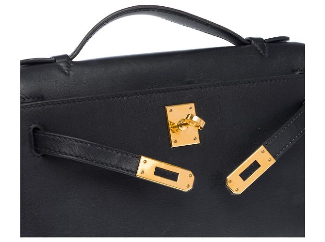 Hermès Borsa HERMES Kelly Mini in Pelle Blu - 102699 - vista 7