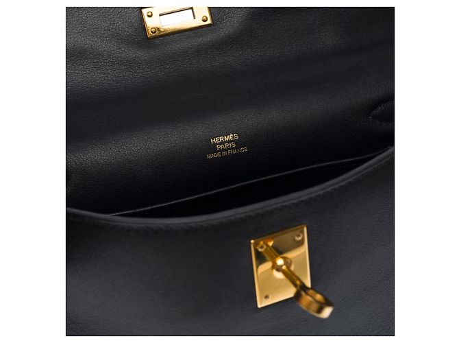 Hermès Borsa HERMES Kelly Mini in Pelle Blu - 102699 - vista 8
