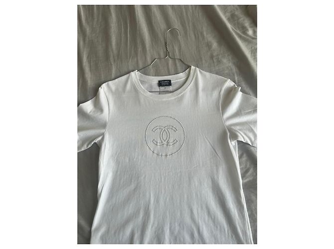 Chanel T-Shirt weiß Baumwolle XS - Ansicht 4
