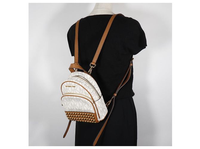 Zaino Mini in PVC Michael Kors 35T7GAYB0B Bianco - vista 8