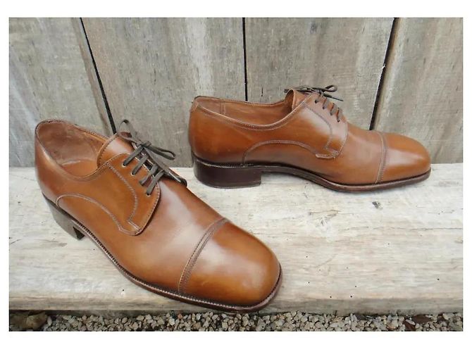 Joseph Fenestrier Derby in pelle marrone chiaro - vista 2