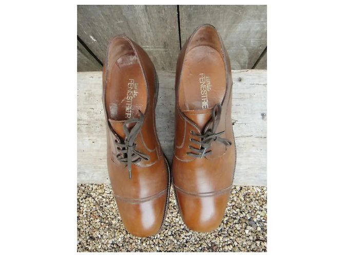 Joseph Fenestrier Derby in pelle marrone chiaro - vista 5