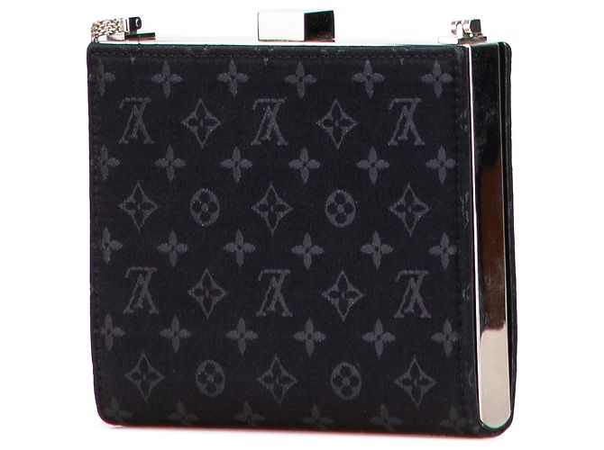 Mini Ange in satin nero Monogram Louis Vuitton - vista 2