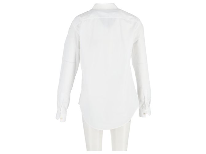 Camisa Oxford Saint Laurent en algodón blanco Crudo - vista 6