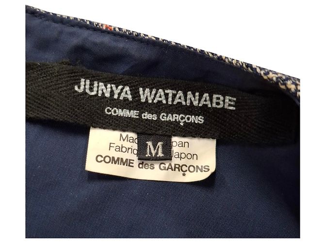 Abito a maniche in velluto a quadri Junya Watanabe in lana multicolore - vista 3