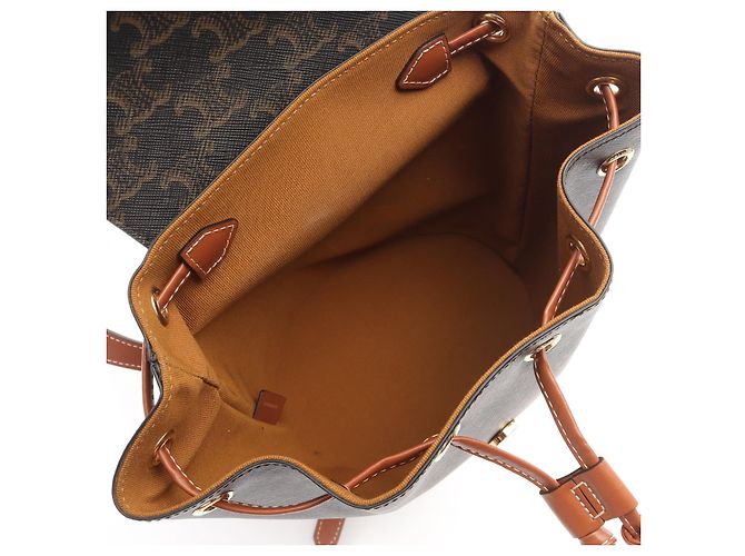 Céline Celine Bonnie Triomphe Rucksack aus PVC-beschichtetem Canvas und Leder - Ansicht 2