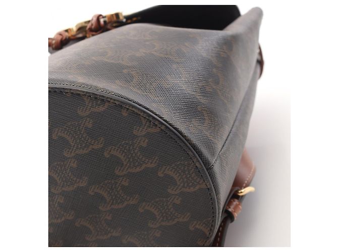 Céline Celine Bonnie Triomphe Rucksack aus PVC-beschichtetem Canvas und Leder - Ansicht 4